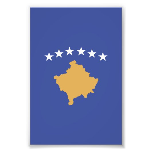 Kosovo-Flagge Fotodruck (Vorne)