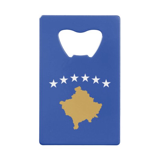 Kosovo-Flagge Geldbeutel Flaschenöffner (Vorderseite)