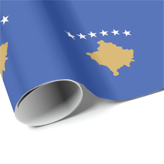 Kosovo-Flagge Geschenkpapier (Rolleneckpunkt)