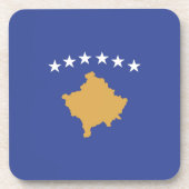 Kosovo-Flagge Getränkeuntersetzer (Vorderseite)