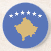 Kosovo-Flagge Getränkeuntersetzer (Vorne)