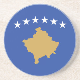 Kosovo-Flagge Getränkeuntersetzer