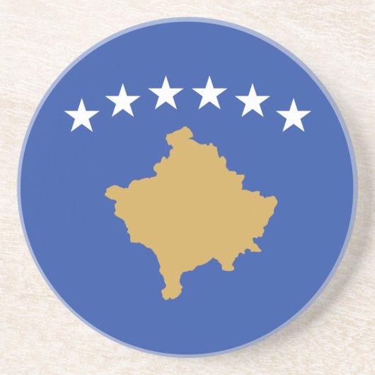 Kosovo-Flagge Getränkeuntersetzer (Vorne)