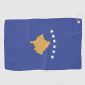 Kosovo-Flagge Golfhandtuch (Horizontal)
