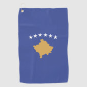 Kosovo-Flagge Golfhandtuch (Vorderseite)