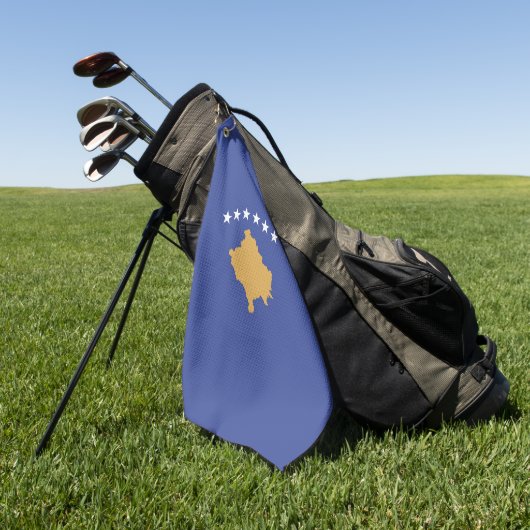 Kosovo-Flagge Golfhandtuch (Gras)