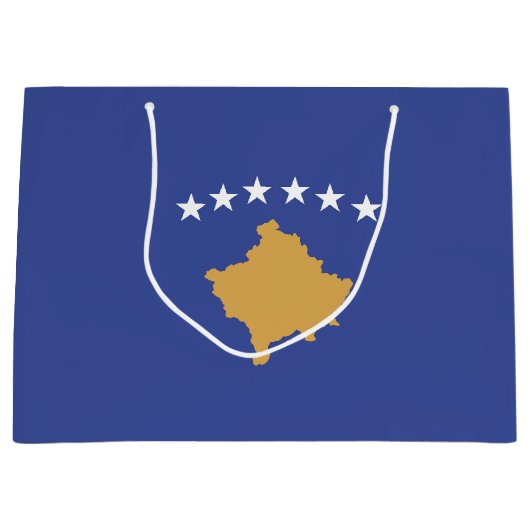 Kosovo-Flagge Große Geschenktüte (Vorderseite)