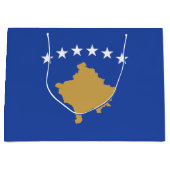 Kosovo-Flagge Große Geschenktüte (Vorderseite)