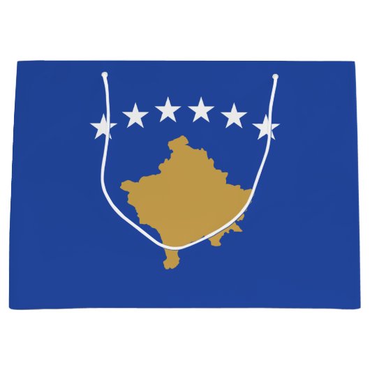 Kosovo-Flagge Große Geschenktüte (Vorderseite)