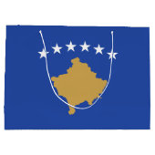 Kosovo-Flagge Große Geschenktüte (Rückseite)
