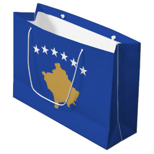 Kosovo-Flagge Große Geschenktüte