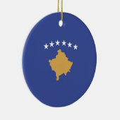 Kosovo-Flagge Keramik Ornament (Rechts)