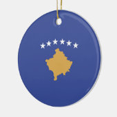 Kosovo-Flagge Keramik Ornament (Links)