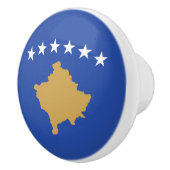 Kosovo-Flagge Keramikknauf (Rechts)