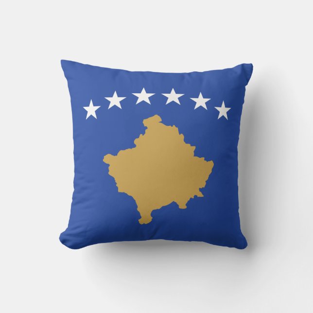 Kosovo-Flagge Kissen (Vorderseite)