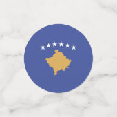 Kosovo-Flagge Konfetti (Klein Vorderseite)