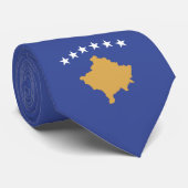 Kosovo-Flagge Krawatte (Gerollt)