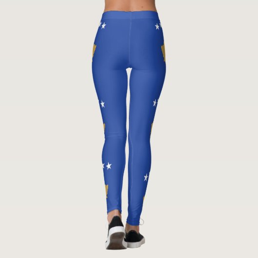Kosovo-Flagge Leggings (Rückseite)