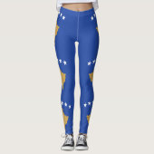 Kosovo-Flagge Leggings (Vorderseite)