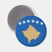 Kosovo-Flagge Magnet (Vorderseite/Rückseite)