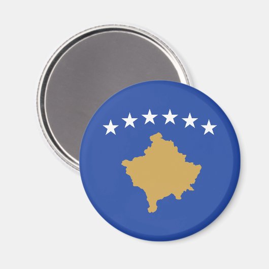 Kosovo-Flagge Magnet (Vorderseite/Rückseite)