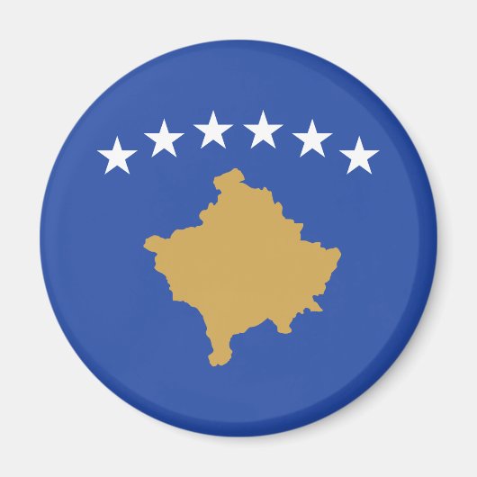 Kosovo-Flagge Magnet (Vorne)