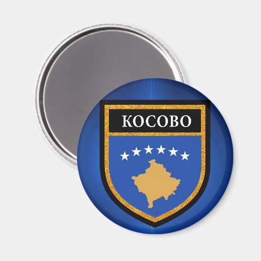 Kosovo-Flagge Magnet (Vorderseite/Rückseite)