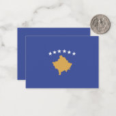 Kosovo-Flagge Mitteilungskarte (Vorderseite/Rückseite Beispiel)
