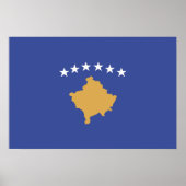 Kosovo-Flagge Poster (Vorne)