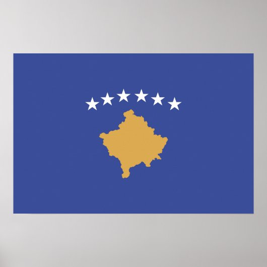 Kosovo-Flagge Poster (Vorne)