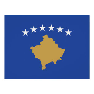 Kosovo-Flagge Poster