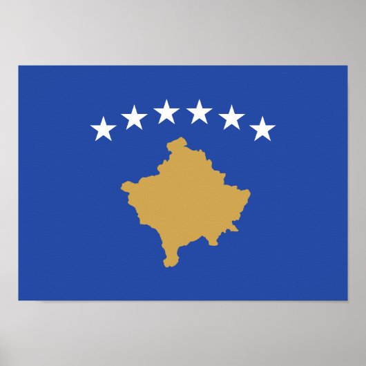 Kosovo-Flagge Poster (Vorne)