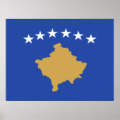 Kosovo-Flagge Poster (Vorne)