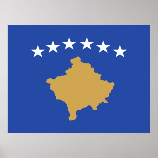 Kosovo-Flagge Poster (Vorne)