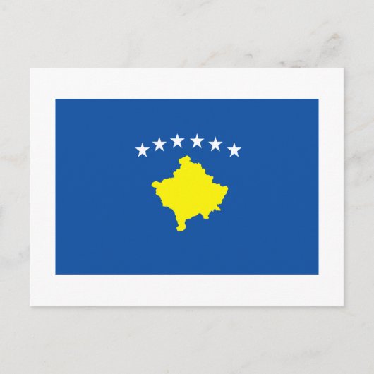 Kosovo-Flagge Postkarte (Vorderseite)
