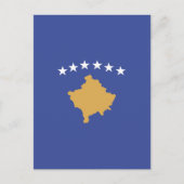 Kosovo-Flagge Postkarte (Vorderseite)