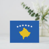 Kosovo-Flagge Postkarte (Stehend Vorderseite)