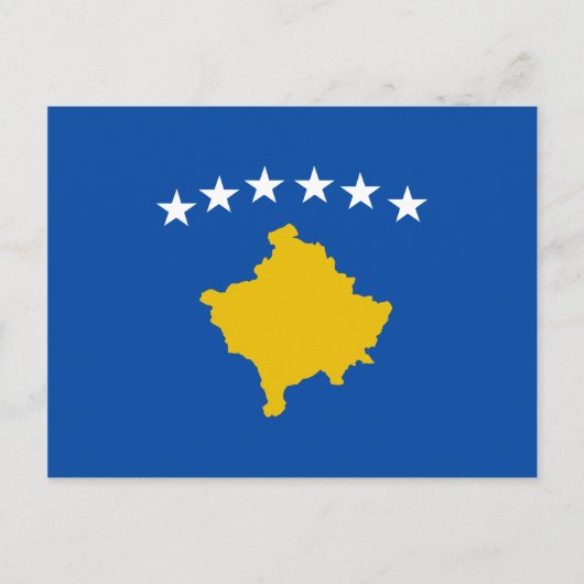 Kosovo-Flagge Postkarte (Vorderseite)