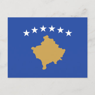 Kosovo-Flagge Postkarte