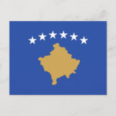 Kosovo-Flagge Postkarte (Vorderseite)