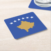Kosovo-Flagge Rechteckiger Pappuntersetzer (angewinkelt)