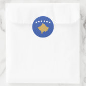 Kosovo-Flagge Runder Aufkleber (Tasche)