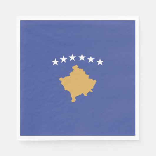 Kosovo-Flagge Serviette (Vorderseite)