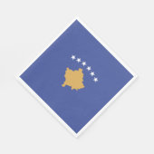 Kosovo-Flagge Serviette (Ecke)