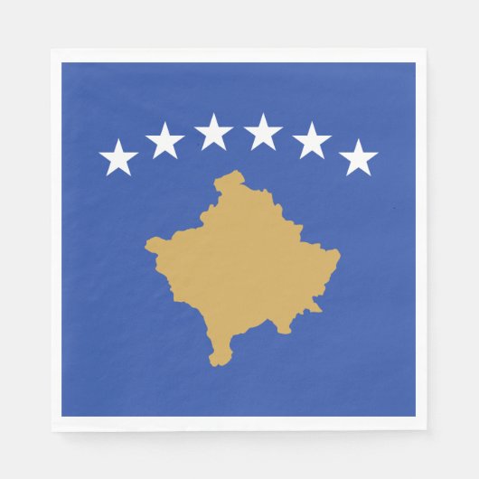 Kosovo-Flagge Serviette (Vorderseite)