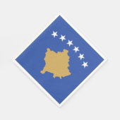 Kosovo-Flagge Serviette (Ecke)