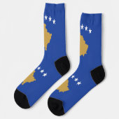 Kosovo-Flagge Socken (Linkes Detail)