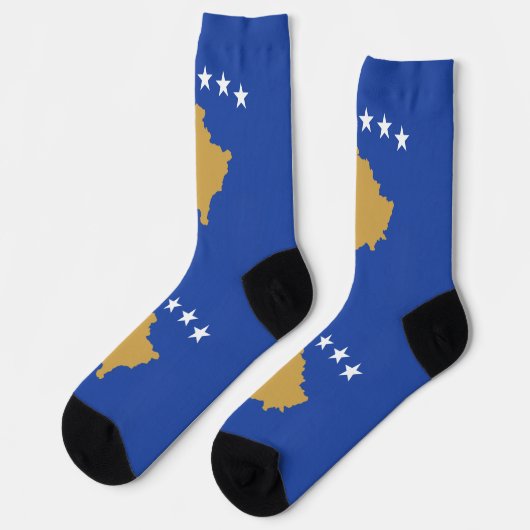 Kosovo-Flagge Socken (Linkes Detail)
