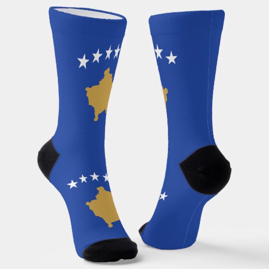 Kosovo-Flagge Socken (Gewinkelt)