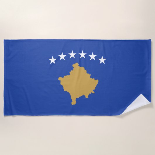 Kosovo-Flagge Strandtuch (Vorderseite)
